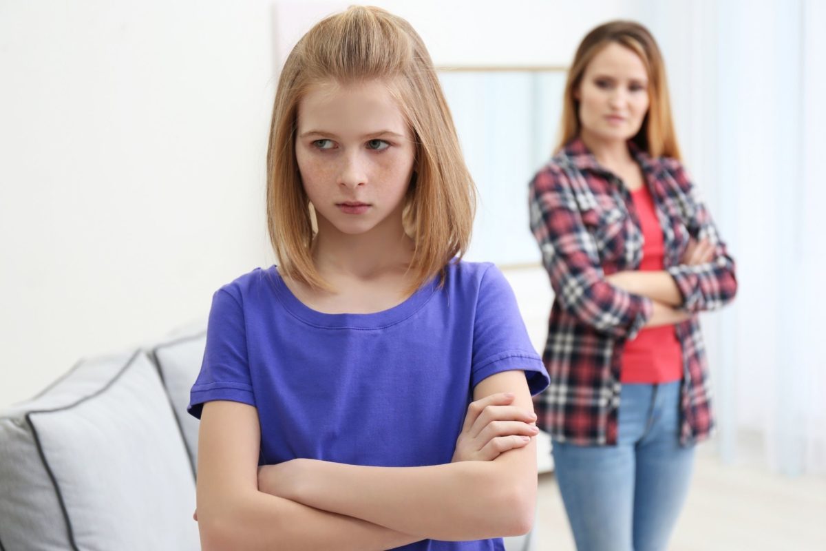 Child upset with parent