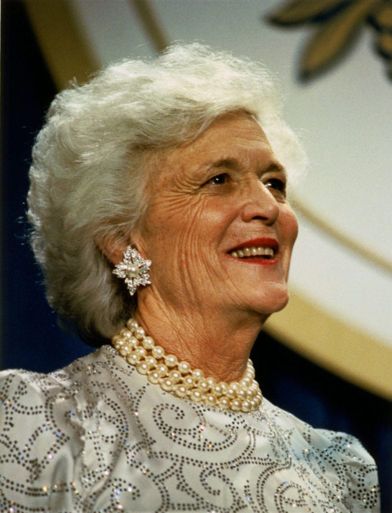 Photo of the former First Lady, Barbara Bush
