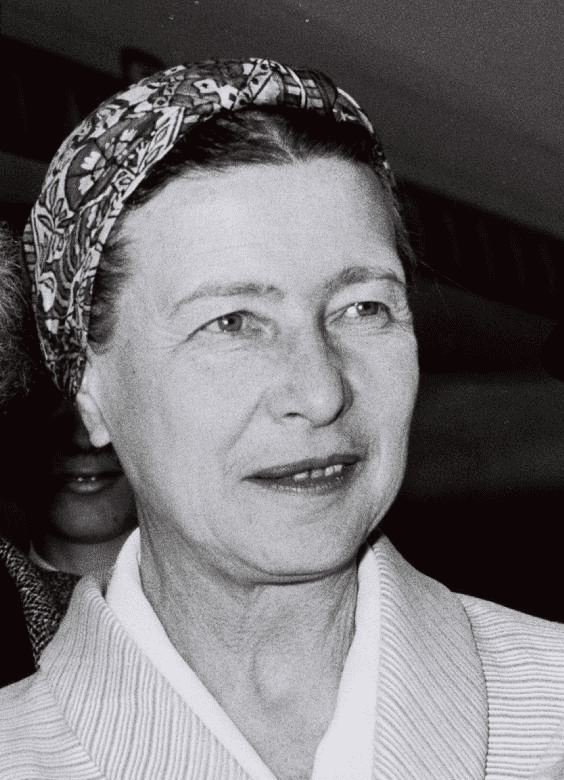 Photo of Simone de Beauvoir, French writer, political activist, and feminist