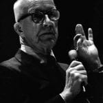 Photo of Buckminster Fuller, architect, author, designer, and inventor