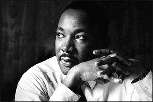 Photo of Martin Luther King Jr., minister and activist who became the most visible spokesperson and leader in the civil rights 